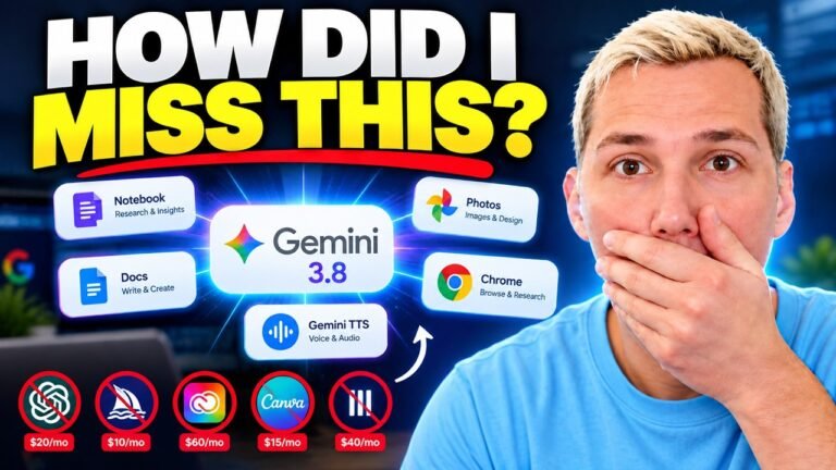 Google Just Put 5 Powerful AI Tools in ONE Ecosystem (Gemini 3.8 Is INSANE)
